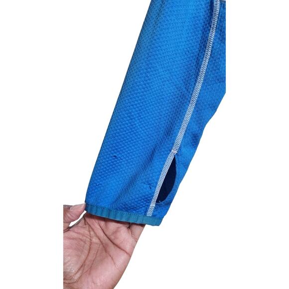 Marmot Shirt Men's Large Blue Two Tone Tech Lightweight ¼ Zip Pullover Baselayer - Picture 5 of 15